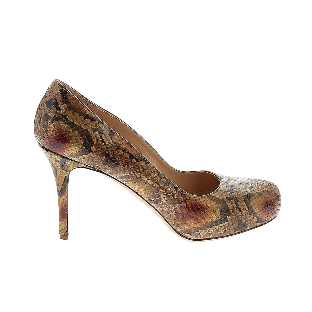 Longchamp Paris Snake Print Python Leather High Heels in Great Condition